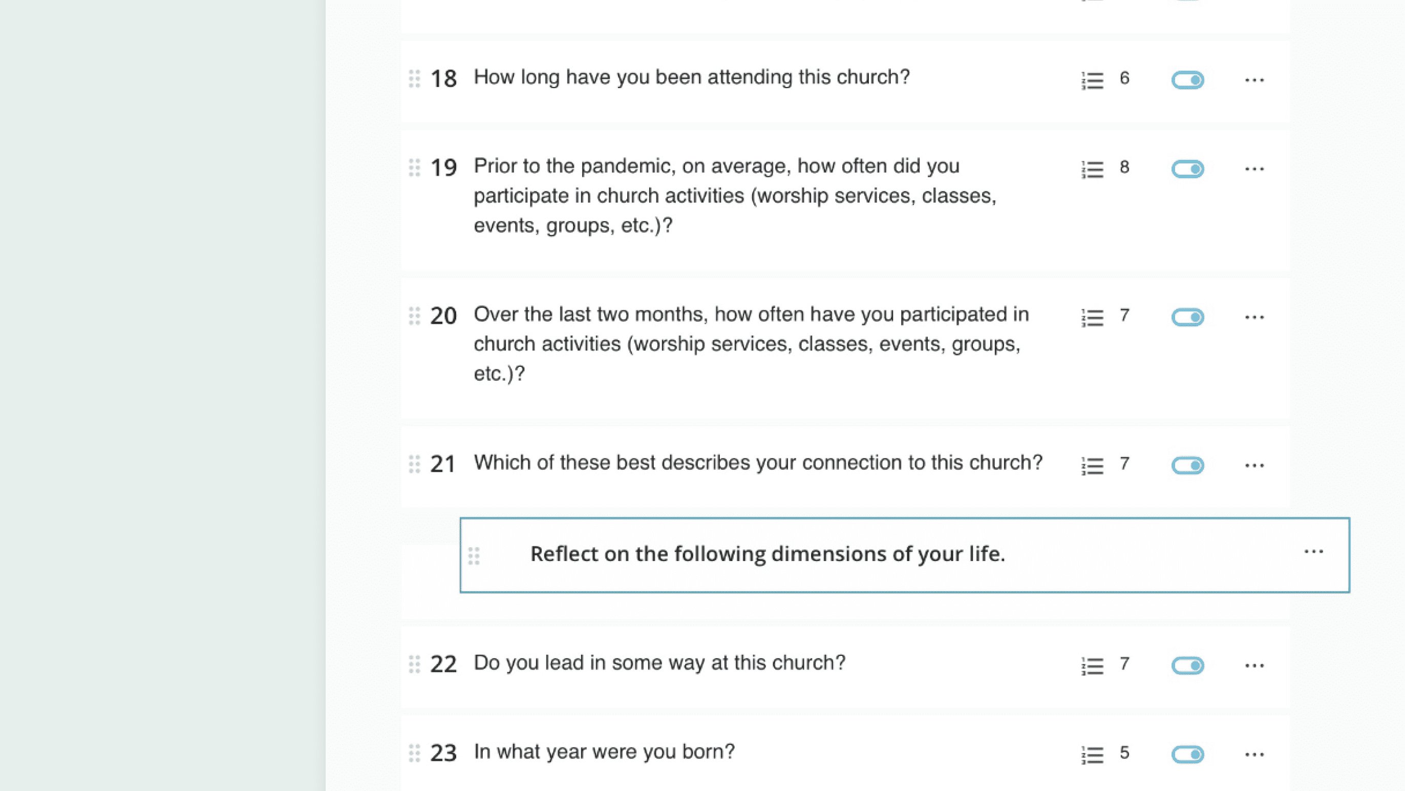 Redordering questions and instructions support in the Assessment creation view for the Assessment Authorinhg tool