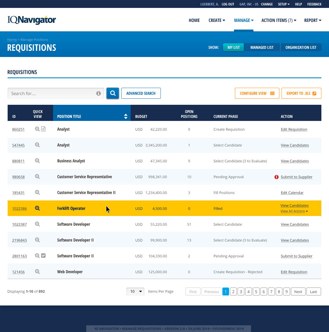 UI Style Guide Development for IQNavigator: Ensuring consistent look and feel, application.